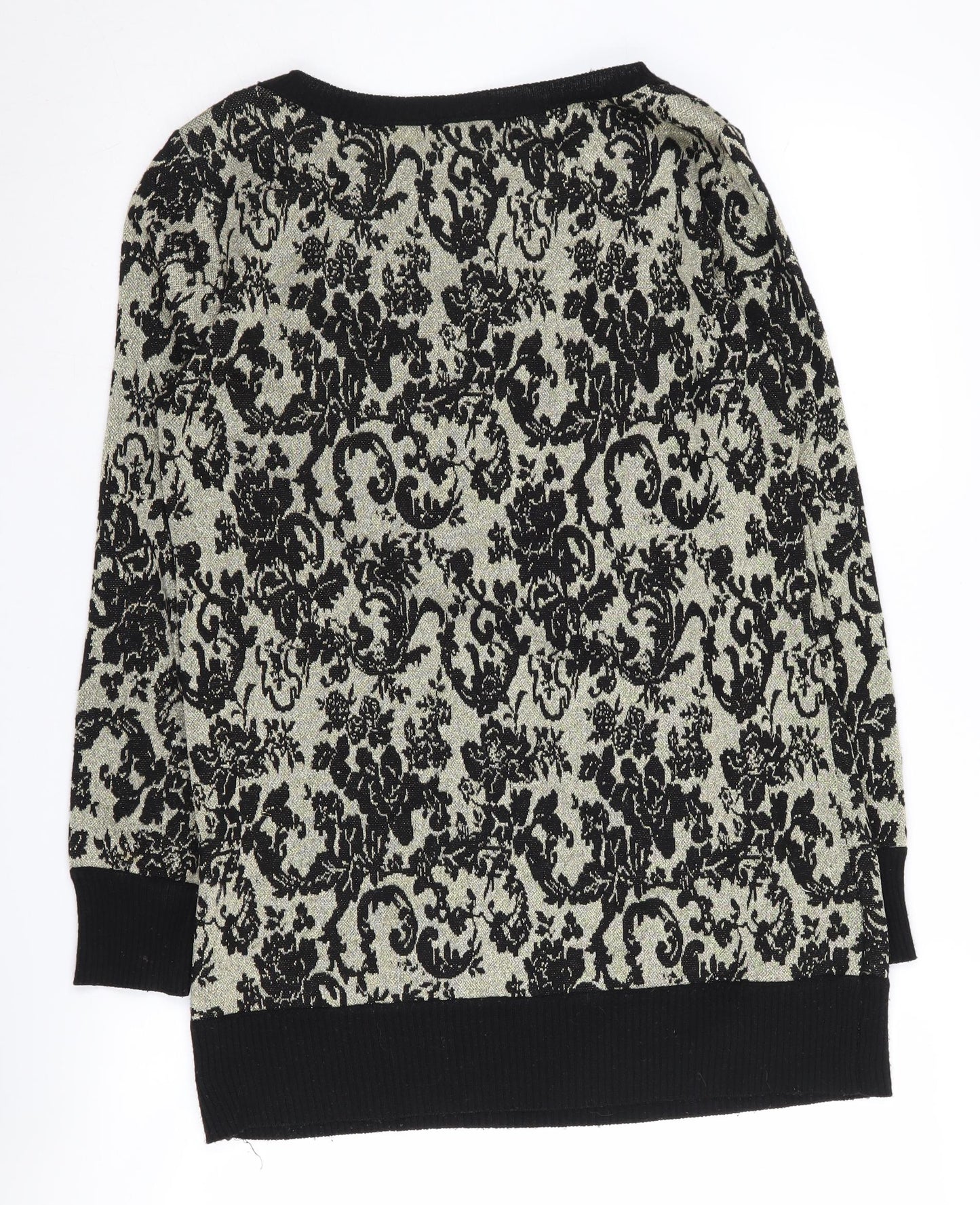Womens UK Size M Nina Leonard Black Pullover Jumper