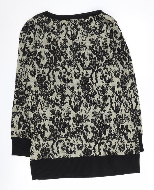 Womens UK Size M Nina Leonard Black Pullover Jumper