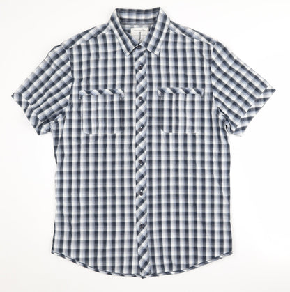 Jasper Conran Men's Blue Check Shirt Medium