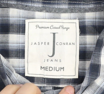 Jasper Conran Men's Blue Check Shirt Medium