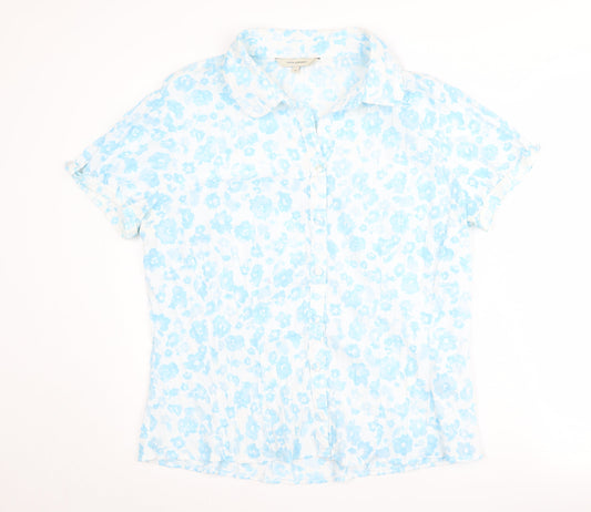 Womens UK Size 16 Rocha John Rocha Blue  Button-Up