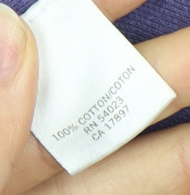 Banana Republic Men's Purple Cotton Polo Shirt L