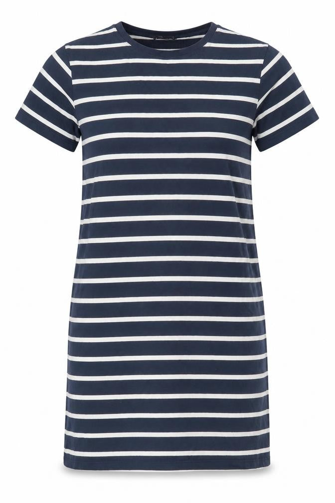 Marks and Spencer Women's Blue Striped T-Shirt Dress