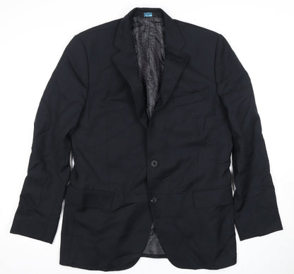 Reda Men's Blue Wool Blazer, 41, Formal Jacket