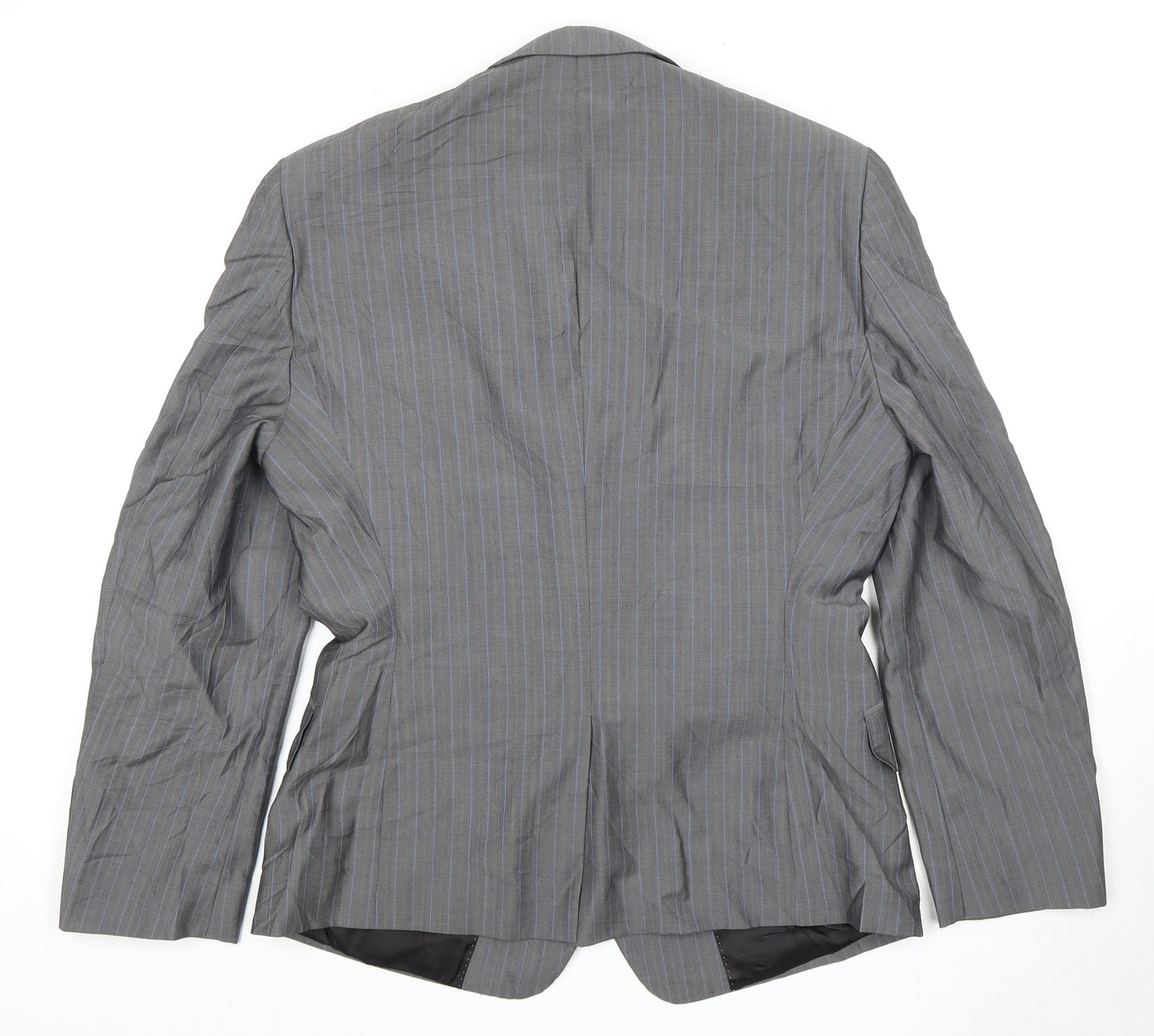 Harvey Nichols Grey Striped Blazer 44 Regular Fit