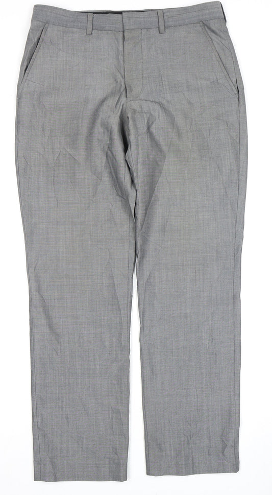Next Men's Grey Dress Pants 30S