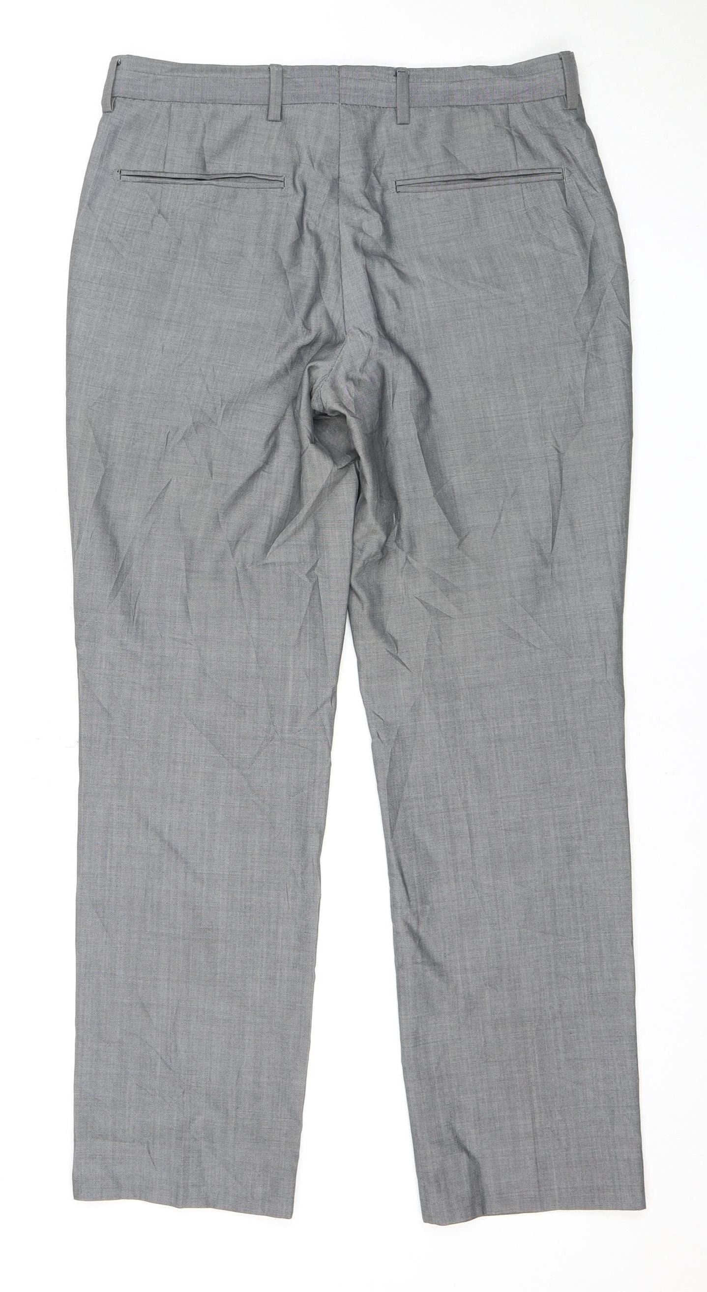 Next Men's Grey Dress Pants 30S