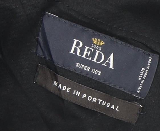 Reda Men's Black Wool Trousers Size 35