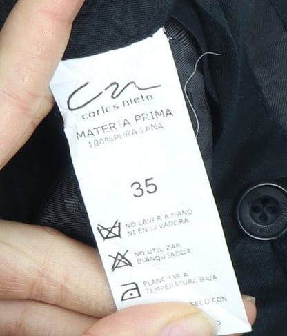 Reda Men's Black Wool Trousers Size 35