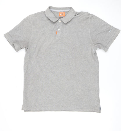 Nike Men's Grey Polo Shirt M with Logo Accents