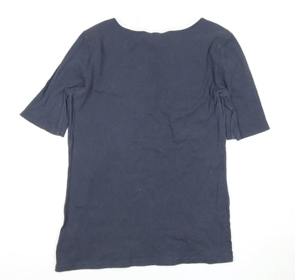 Womens UK Size 12 Ellen Tracy Blue  T-Shirt