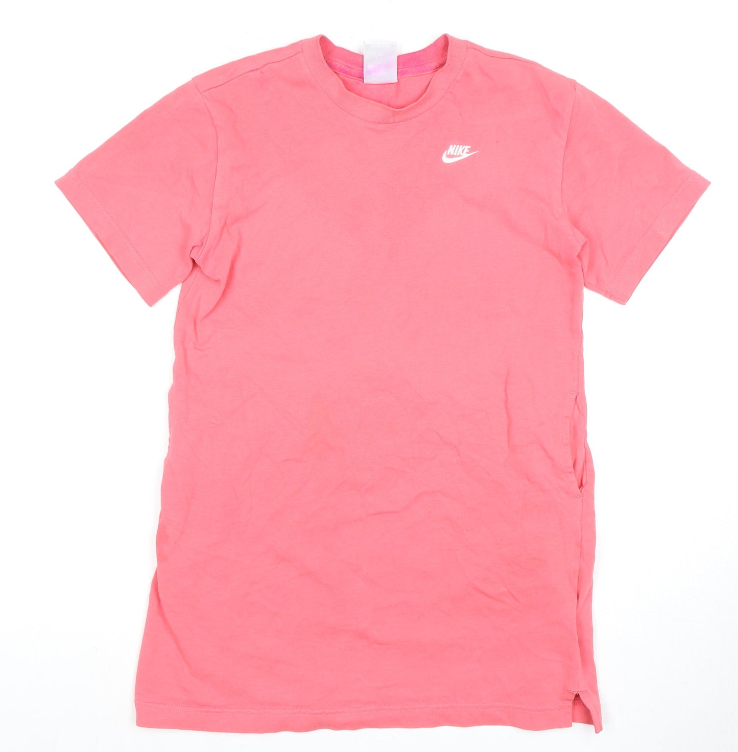 Nike Girls Pink T-Shirt Dress - Lightweight & Casual
