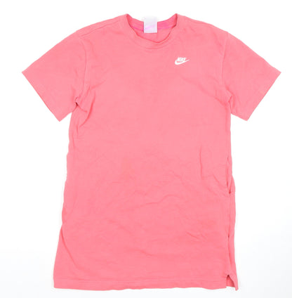 Nike Girls Pink T-Shirt Dress - Lightweight & Casual