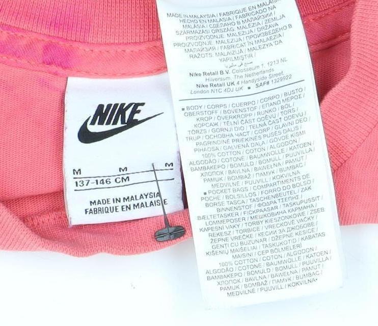 Nike Girls Pink T-Shirt Dress - Lightweight & Casual