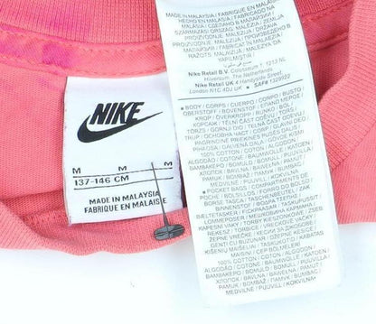 Nike Girls Pink T-Shirt Dress - Lightweight & Casual