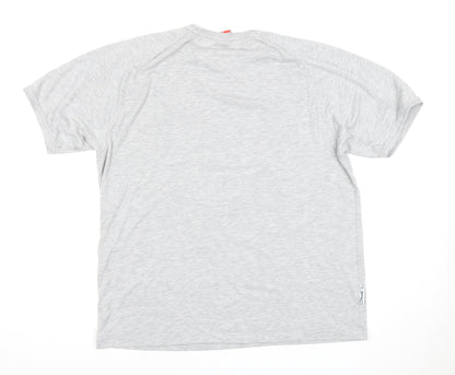 Slazenger Men's Grey L T-Shirt, V-Neck, Excellent Condition
