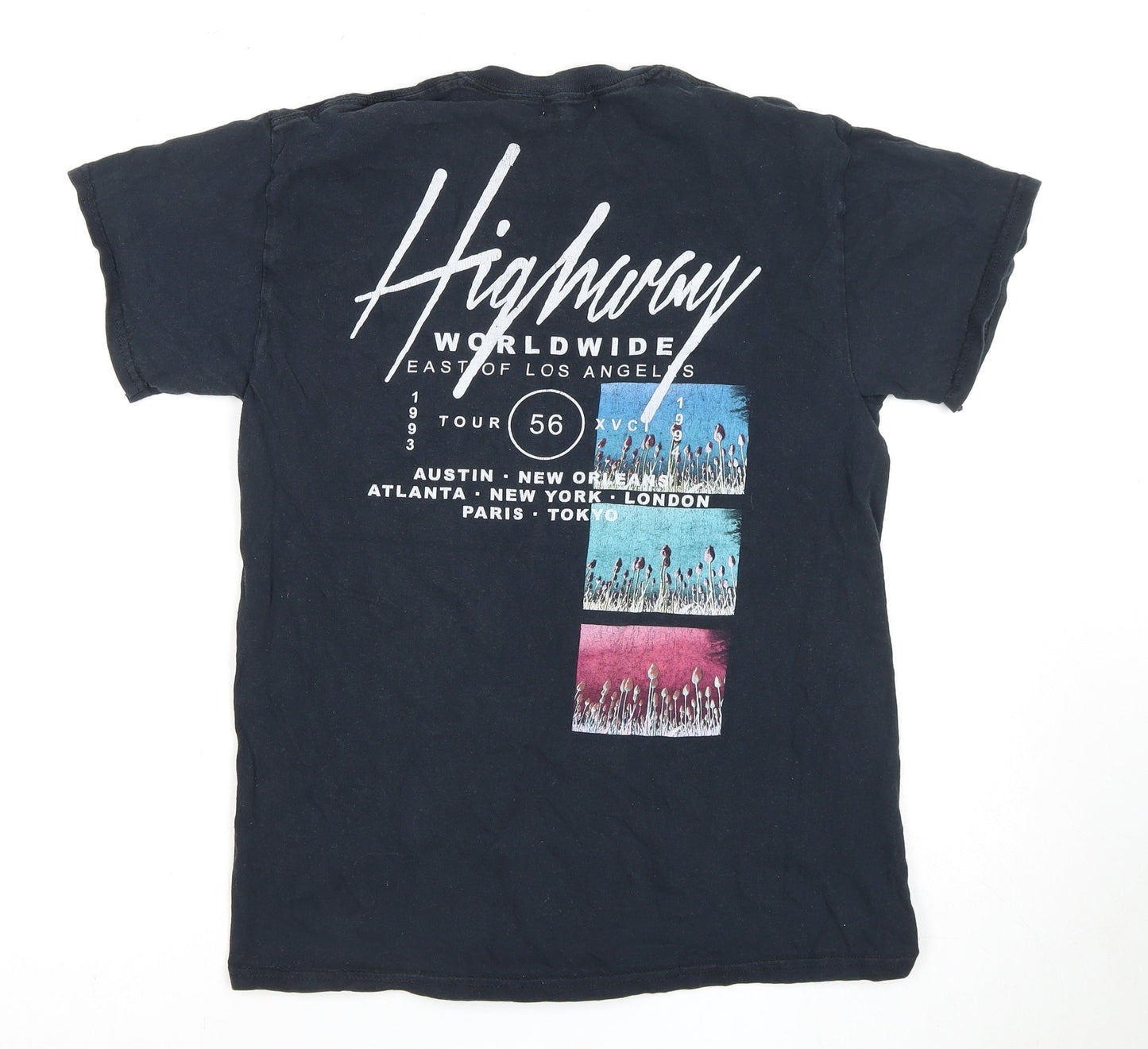 Topman Men's Black Graphic Print T-Shirt Small