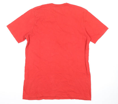 Duffer Men's Red Small T-Shirt Crew Neck Logo