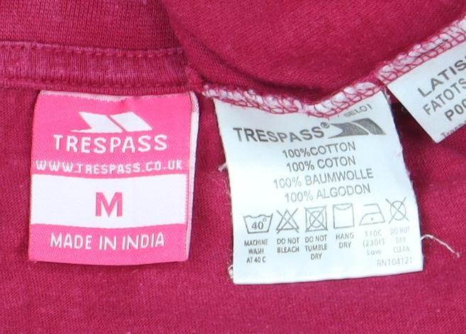 Womens UK Size M Trespass Red Basic T-Shirt
