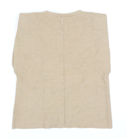 Womens UK Size M Zara Beige  T-Shirt