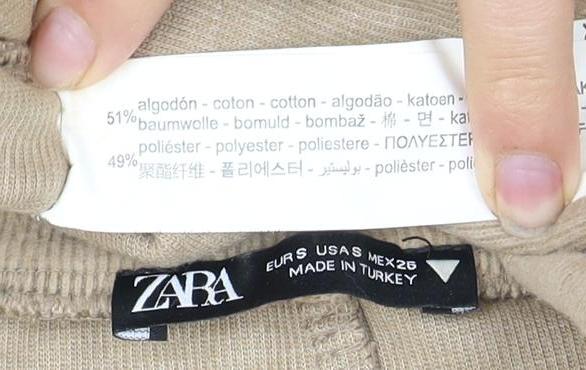 Womens UK Size M Zara Beige  T-Shirt