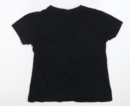 Avengers Black Panther Boys Black T-Shirt, Size 10-11 Years