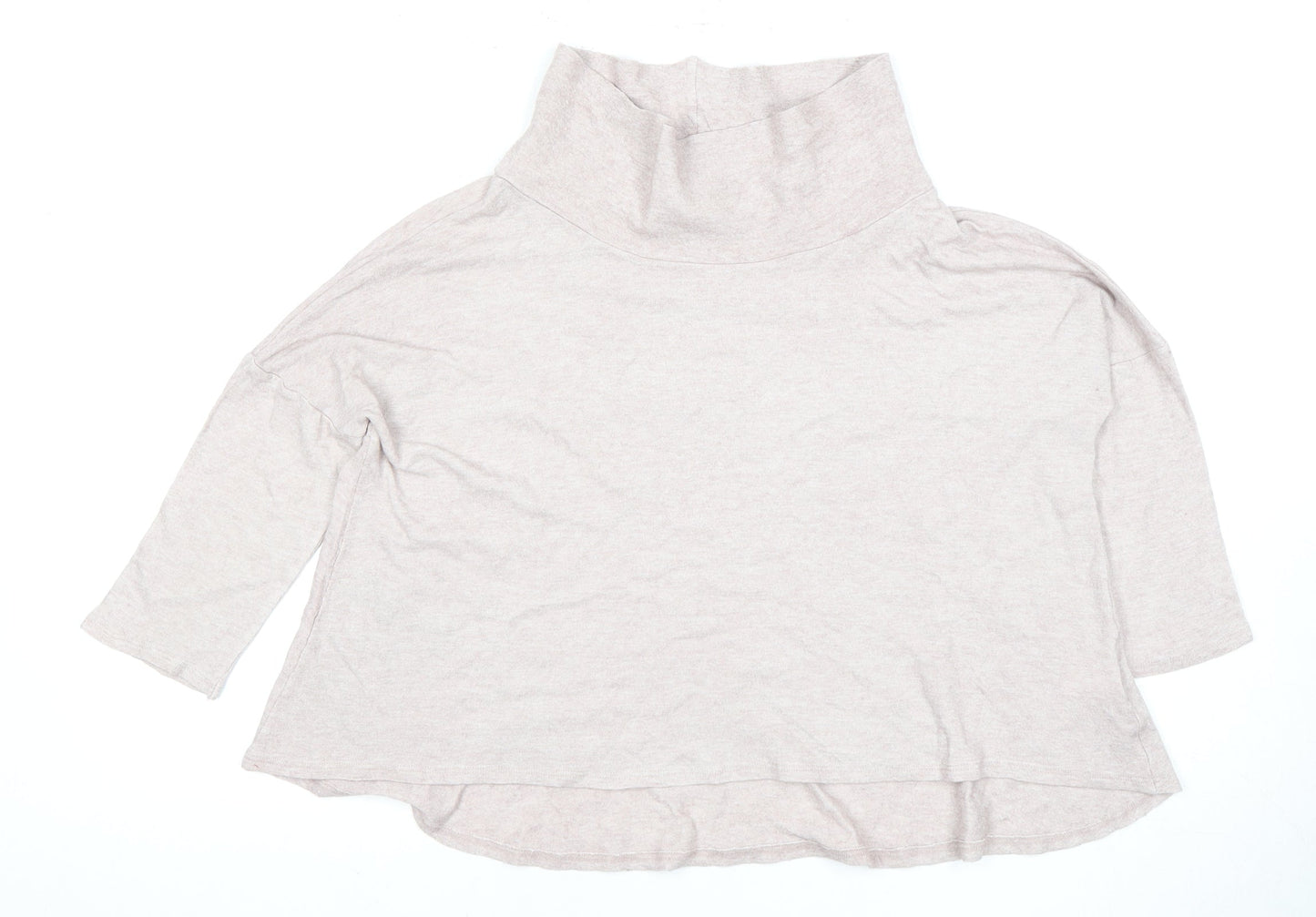 Please Style Women's Ivory 3/4 Sleeve Cowl Neck Top