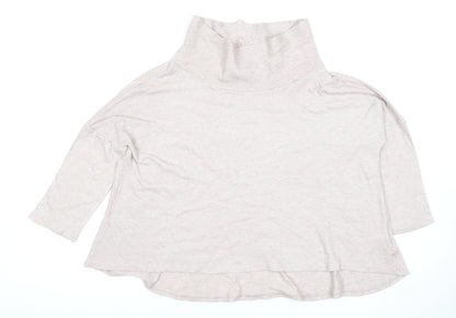 Please Style Women's Ivory 3/4 Sleeve Cowl Neck Top