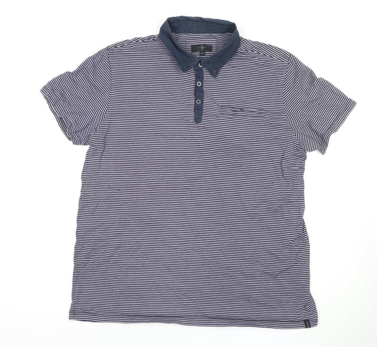 Jasper Conran Men's Multicoloured XL Striped Polo