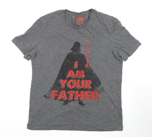Men’s Star Wars Darth Vader Grey M T-Shirt