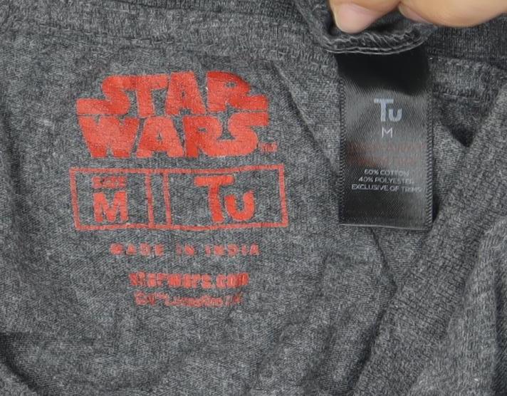 Men’s Star Wars Darth Vader Grey M T-Shirt