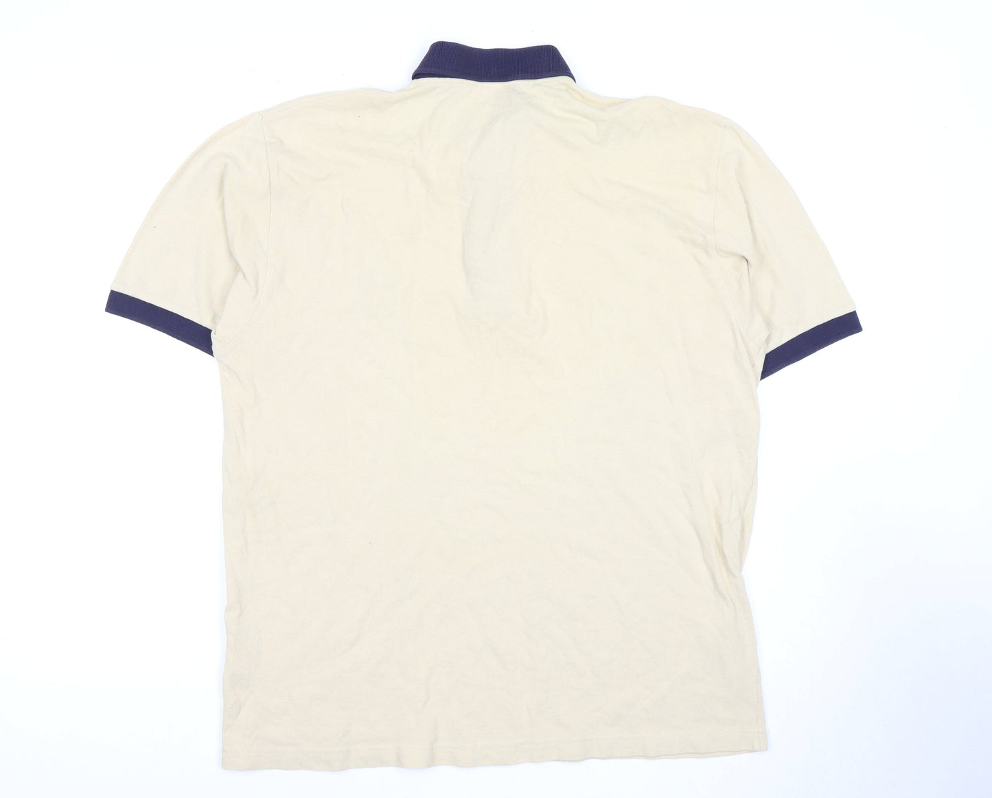 Beige Men's L Polo with Embroidery for Golf