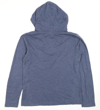 Carry Your's Blue Floral Graphic Hoodie, Women M Casual