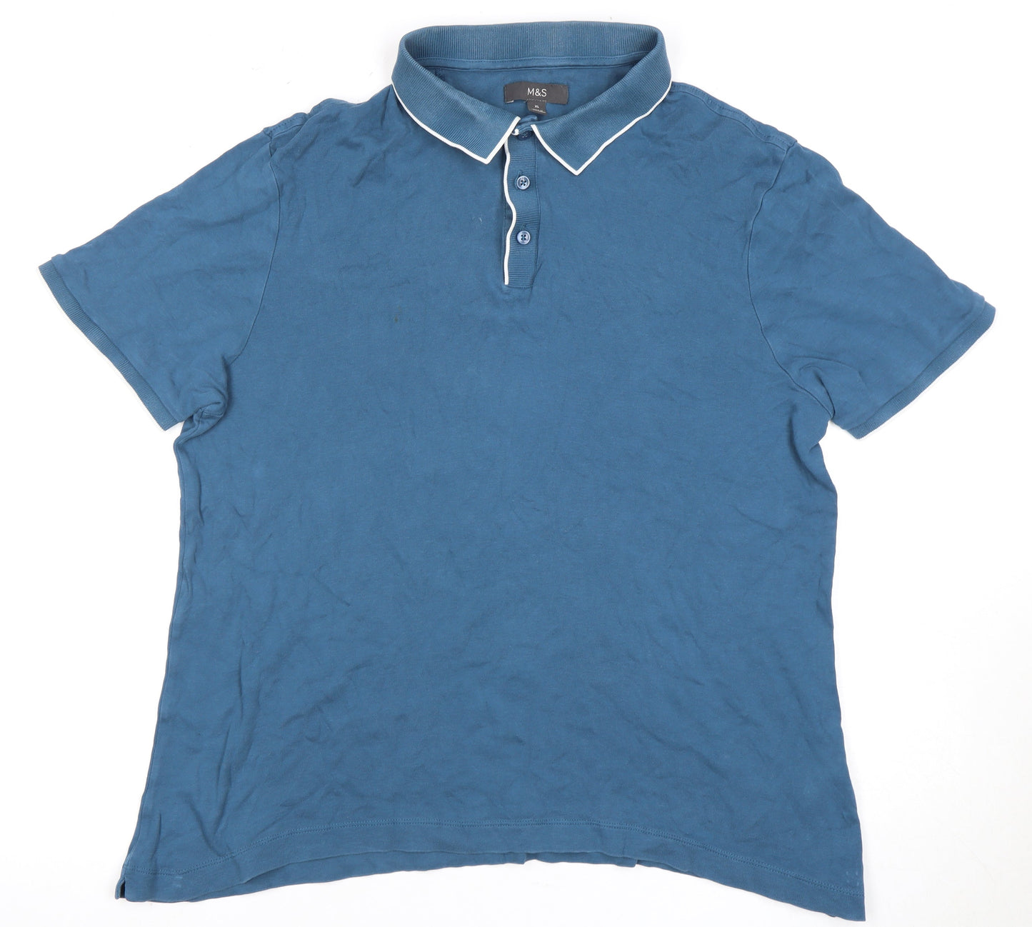 Marks and Spencer Men's Blue XL Polo Shirt