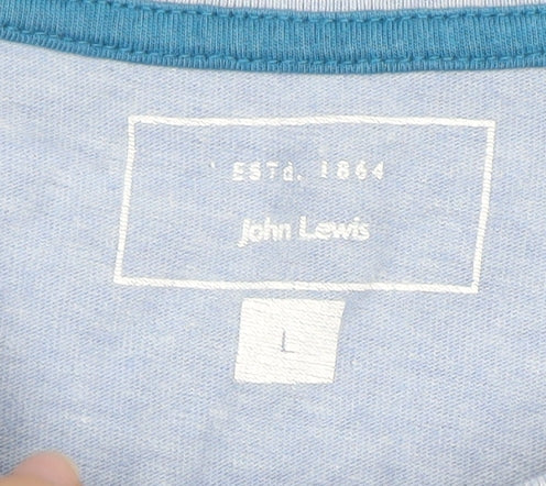 John Lewis Men's Blue Animal Graphic T-Shirt - Large