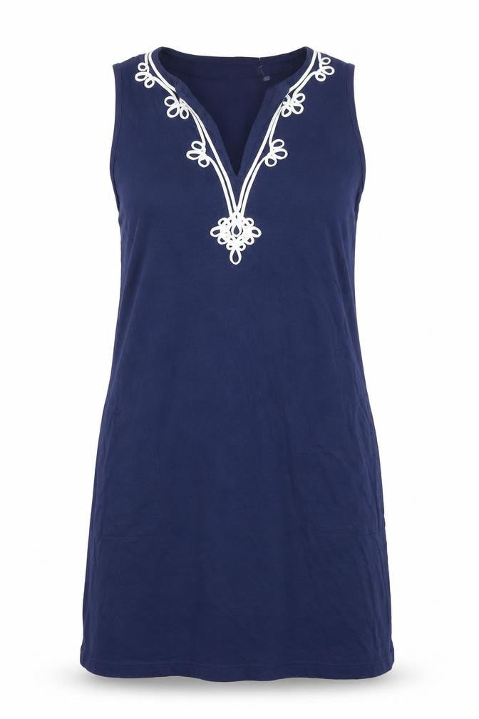 Lands' End Women's Blue XS Sleeveless Shift Dress