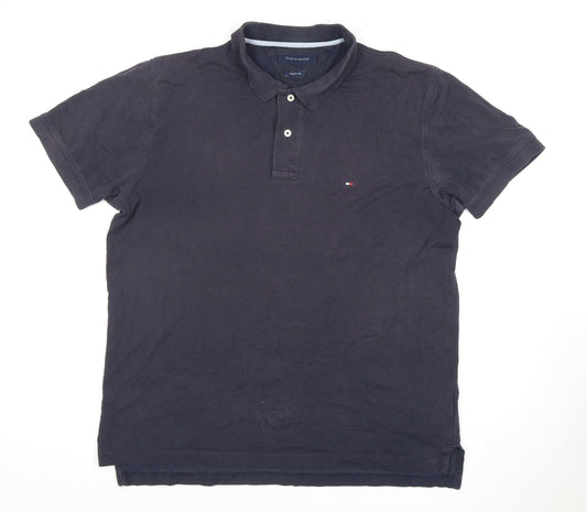 Tommy Hilfiger Men's XL Black Polo Shirt