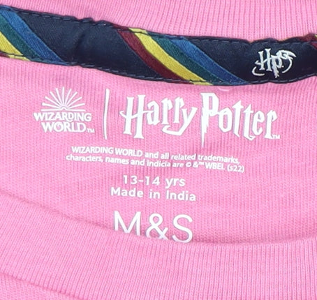 Marks and Spencer Girls Pink Harry Potter Pyjama Top 13-14 Years