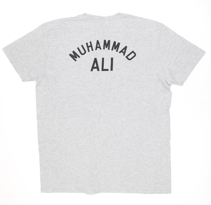 ALI Men's Grey Short Sleeve T-Shirt, Medium