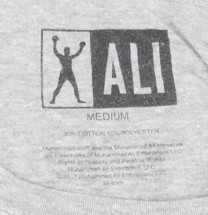 ALI Men's Grey Short Sleeve T-Shirt, Medium