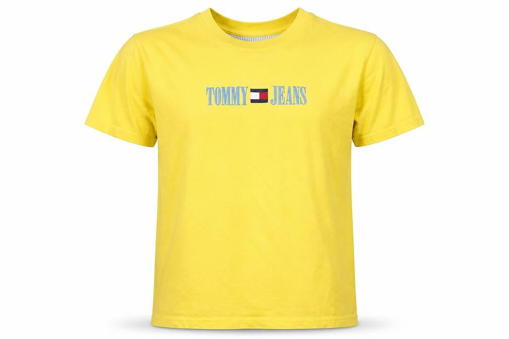 Mens UK Size S Tommy Jeans Yellow  T-Shirt