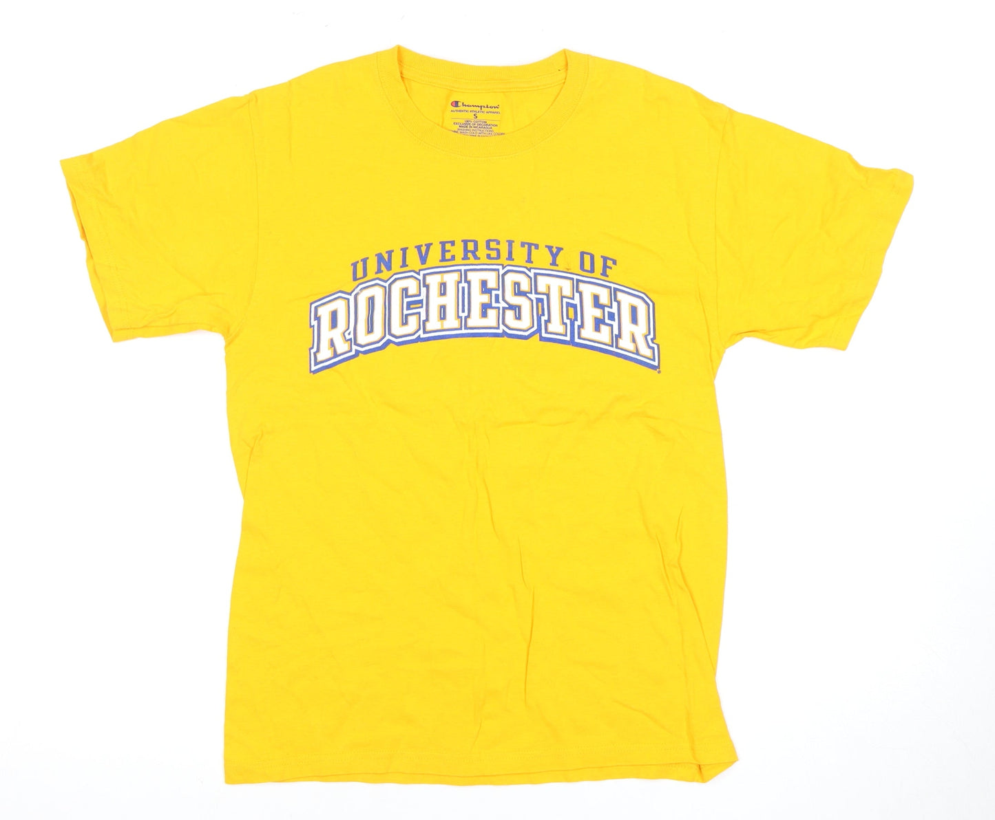 Mens UK Size S Champion Yellow  T-Shirt