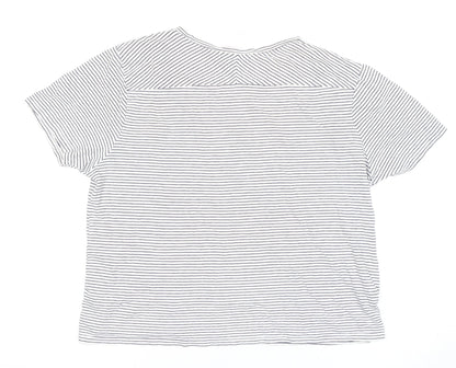 Womens UK Size 12 Zara White Basic T-Shirt
