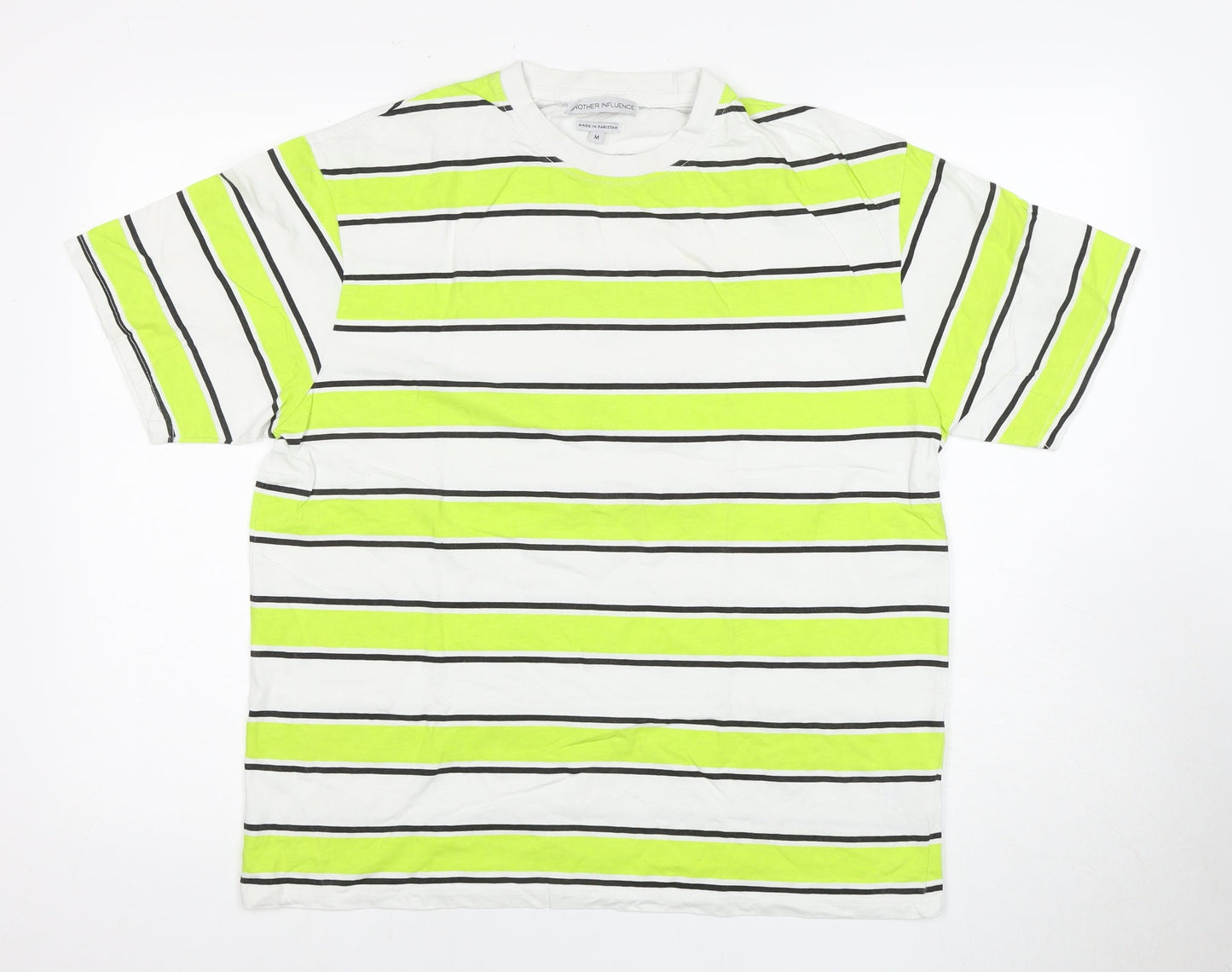 Another Influence Men's Striped T-Shirt Medium Multicoloured