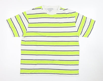 Another Influence Men's Striped T-Shirt Medium Multicoloured