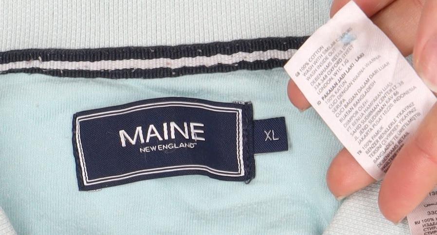 Maine Men's Blue Short Sleeve Polo Shirt 7XL