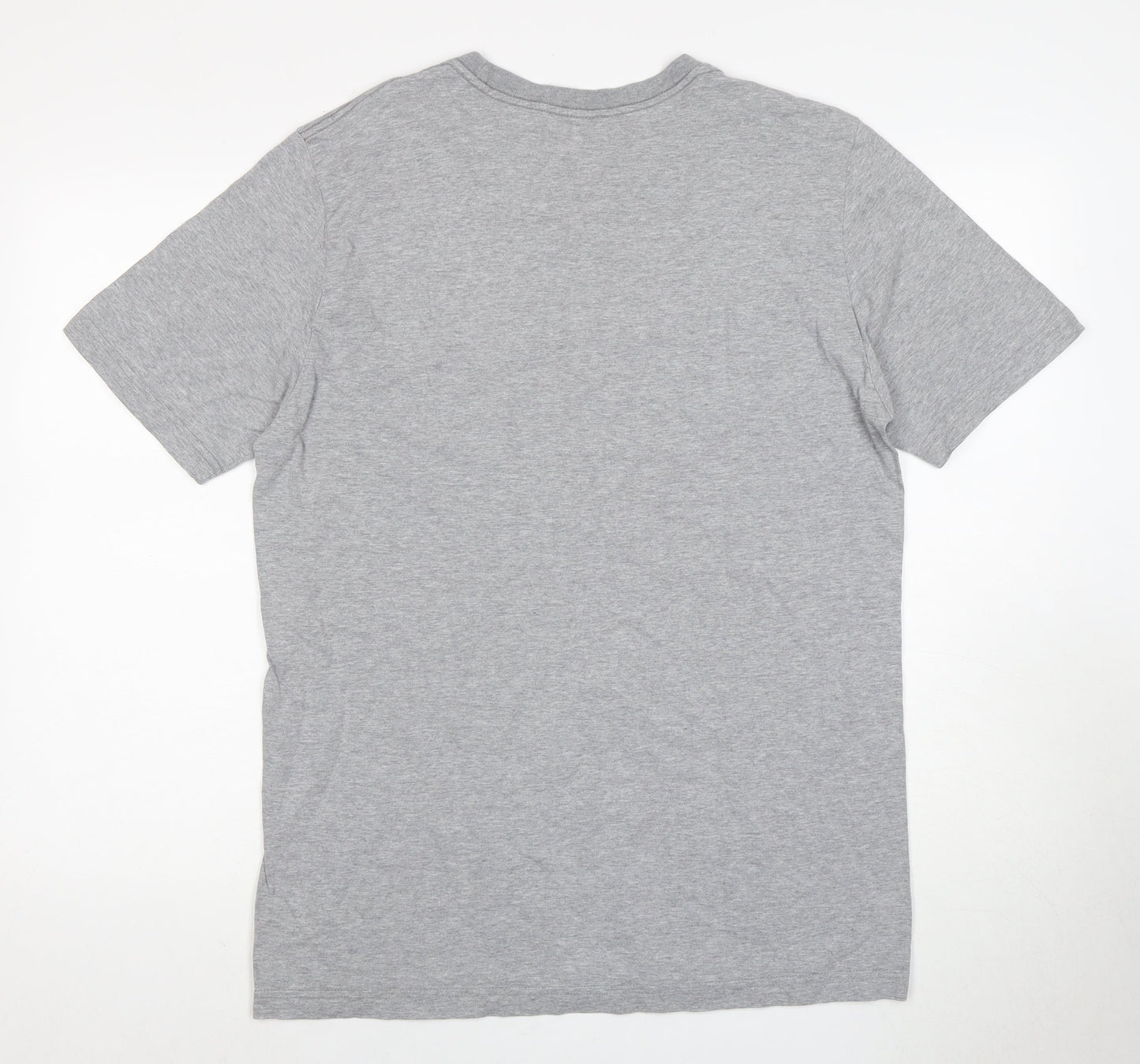Nike Men's Grey Crew Neck Logo T-Shirt L