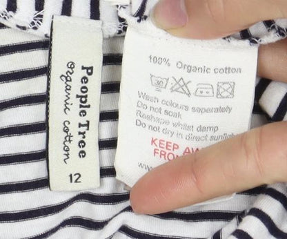 People Tree Women's Striped Shift Dress, Size 12