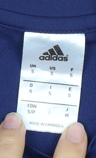 Adidas Men's Blue Gym T-Shirt Size S Athletic Fit