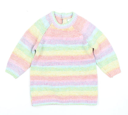 Next Unisex Toddler Multicoloured Striped Cardigan 12-18 Months